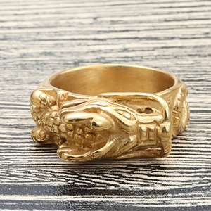 Anillo de Dragón Dorado para Hombre, Acero Inoxidable, Diseño Animal, Estilo Punk, Joyería de Moda, Regalo 27075 - Product Image 4