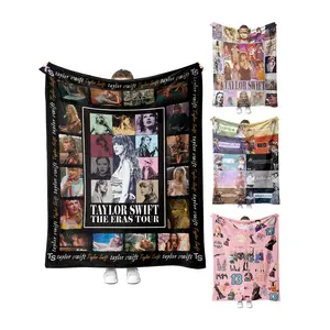 Custom Midnights Album Cover Fans Gift Merchandise Same Design Travel Throw Flannel Fleece Eras Tour Taylor Swift Blanket