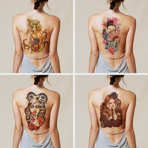 Autocollant de <span class=keywords><strong>tatouage</strong></span> temporaire à l'eau, 100 pièces, grand <span class=keywords><strong>bras</strong></span>, manches longues, vente en gros, usine, à bas <span class=keywords><strong>prix</strong></span> - Product Image 4