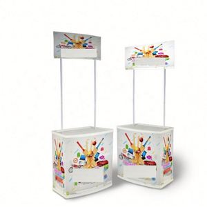 Comptoir promotionnel en aluminium pour salon professionnel, facile à installer, personnalisable, pour le marketing - Product Image 1