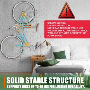 <span class=keywords><strong>Soporte</strong></span> de Pared Horizontal para <span class=keywords><strong>Bicicleta</strong></span> de <span class=keywords><strong>Madera</strong></span> con Acolchado Resistente a los Arañazos, Gancho de Almacenamiento que Ahorra Espacio - Product Image 5