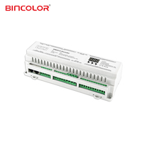Decodificador DMX512 de alta potencia con pantalla digital RGB RGBW, DMX a PWM, carril DIN, 40 canales,