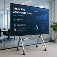 Tableau blanc interactif intelligent à écran tactile de 65, 75 et 86 pouces, rétroéclairage Mini-LED, fréquence de rafraîchissement 3840 Hz, vente chaude