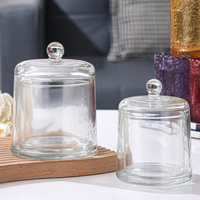 Bocaux à bougies de Noël décoratifs, bocaux à bougies en verre transparent vides uniques pour la décoration de la maison et les fêtes