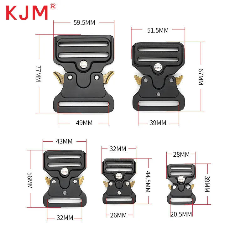 Производитель пряжки 25 мм, 38 мм, 50 мм, цветная металлическая пряжка из цинкового сплава, тактическая прочная металлическая пряжка