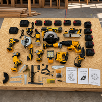 Kit combiné d'outils électriques sans fil professionnels pour le travail du bois, comprenant une scie électrique, un dégauchisseur et une fraiseuse pour les ateliers de menuiserie