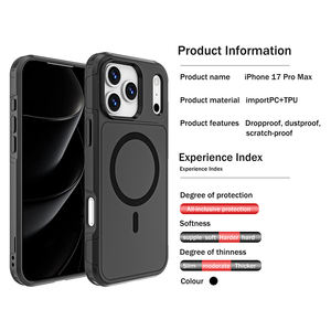 Nouveau étui rigide 2-en-1 givré de haute qualité + étui souple en TPU anti-poussière Anti-chute étui de téléphone magnétique fort pour <span class=keywords><strong>iPhone</strong></span> 17 ProMax - Product Image 6