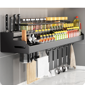 <span class=keywords><strong>Portaspezie</strong></span> da parete in <span class=keywords><strong>acciaio</strong></span> inossidabile con Organizer per coltelli staccabile da cucina - Product Image 2