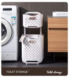 ตะกร้าผ้าพลาสติก ABS สำหรับใส่เสื้อผ้าสกปรก - Product Image 4