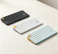 Keyboard 84-Tombol BT Dual Channel Scissor Rechargeable Keyboard Portable Scissor Foot Keys Keyboard Mini Nirkabel Baru