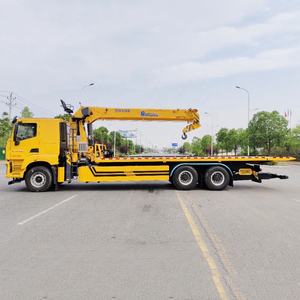 Camión de remolque plano Dongfeng de Venta caliente con grúa grúas hidráulicas de 8 toneladas - Product Image 4