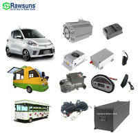 Rawsuns 48V ~ 144V 15kw 55kw Moteur électrique Transmission pour voiture de tourisme Berline EV Kit de conversion Moteur à induction AC