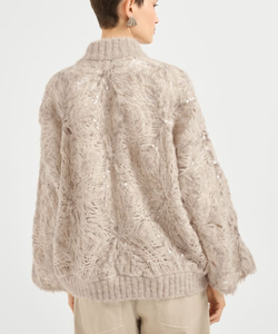 Cárdigan Bordado Estilo Dinero Antiguo Personalizado, Gran Venta 2026 |   Abrigo de Punto Cálido de Invierno, Mezcla de <span class=keywords><strong>Lana</strong></span> de Mohair - Product Image 2