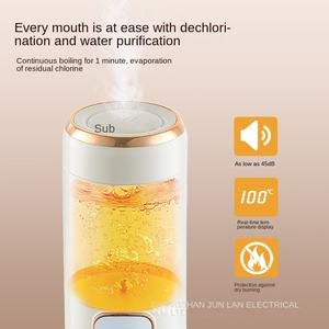 Bouilloire électrique <span class=keywords><strong>portable</strong></span> en acier inoxydable 600 ml Contrôle numérique de la température Arrêt automatique Utilisation domestique en voiture Thermos - Product Image 4