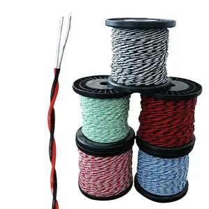 UL10316 2C 22AWG Twist alambre de cobre ETFE Rojo Negro eléctrico calentador de alta temperatura alambre 0,12 0,2 0,35 0,75 sqmm