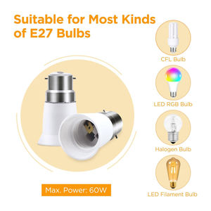 <span class=keywords><strong>B22</strong></span> à <span class=keywords><strong>E27</strong></span> <span class=keywords><strong>ampoule</strong></span> <span class=keywords><strong>adaptateur</strong></span> convertisseur douille Base support de lampe convertisseur pour LED CFL halogène ampoules lumière raccord Extender - Product Image 3