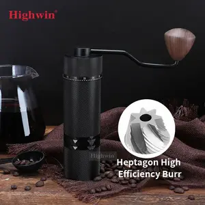 Coffee Grinder Cleaning Brush 20g Steel Burr Aluminium Alloy Portable Manual Coffee Grinder