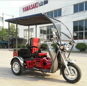 YAMASAKI-triciclo de gasolina con techo para discapacitados, triciclo de 110CC con buen precio