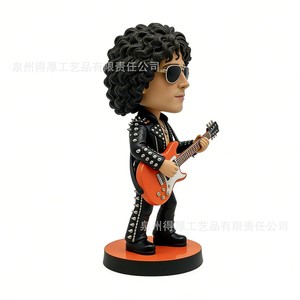 Figura Coleccionable de Resina de Bobblehead de Cantante de Rock, Guitarrista, Adorno Creativo para Coche o Escritorio, Regalo de Cumpleaños, Decoración - Product Image 2