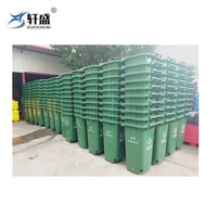 Vente directe d'usine en Chine Poubelle en plastique HDPE 240L Seau de stockage Conteneur pour poubelle à ordures 100L-120L Tailles disponibles