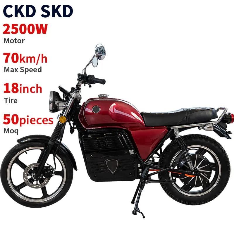 CKD SKD 18 pollici pneumatico 2500W fuoristrada moto elettrica 70 km/h velocità max fabbrica cinese nuovo design moto elettrica veloce