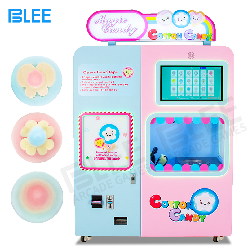Полностью автоматический торговый автомат для продажи хлопковых конфет с приложением для управления монетами и пользовательским дизайном