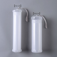 LISI Étui de rangement en plastique durable translucide extensible extra long pour pinceaux d'artiste, avec cordon de transport pour calendrier
