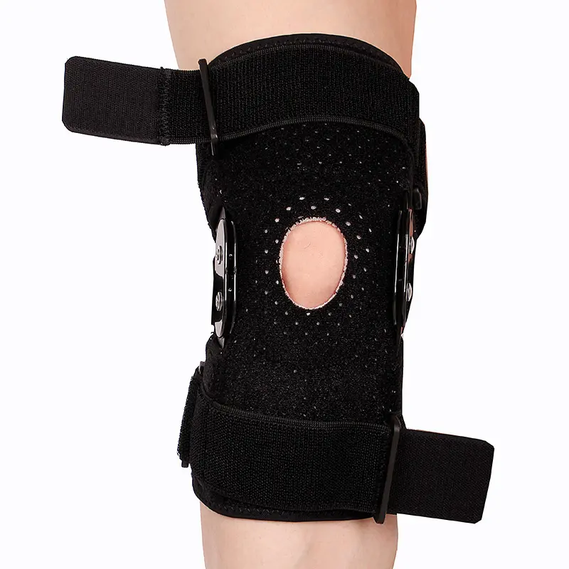 Эластичная компрессионная стальная пластина, бандаж на колено, регулируемый шарнирный бандаж на колено для облегчения боли в колене