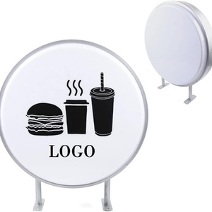 Wall-Mounted Round Double-sided Waterproof Outdoor LED <b>Advertising</b> Projecting <b>Light</b> <b>Box</b> Signsfor Stores Shops - Product Image 1