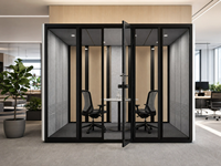 Cabine Acoustique Insonorisée Haute Densité pour Réunions, Studio d'Enregistrement Professionnel pour Hall d'Hôtel et Bureaux d'Entreprise