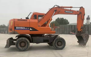 Maquinaria de construcción de neumáticos hidráulicos Excavadoras de ruedas Doosan DH150 Excavadoras usadas Excavadora de neumáticos de DH150-7 Se vende bien - Product Image 3