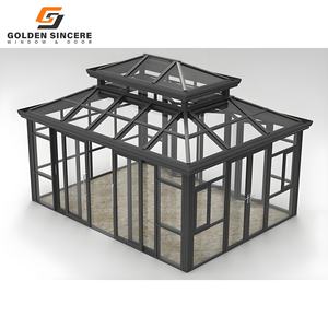 ห้องอาบแดดกระจกสไตล์วิคตอเรีย GS พร้อมหลังคาโค้งและกรอบตกแต่ง - Product Image 4