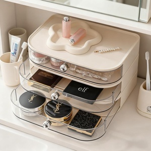 Caja Organizadora de Cosméticos Minimalista con Compartimentos, Tipo Cajón, <span class=keywords><strong>para</strong></span> Joyería, Vajilla, Lápices Labiales, Papelería, Organización de Mesa de Maquillaje - Product Image 4