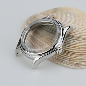 인기 심플 스타일 38mm 316L 스테인리스 스틸 28.5mm 다이얼 NH34/5/6/8/70 무브먼트 호환 돔 글라스 여성용 손목 시계 케이스 - Product Image 3