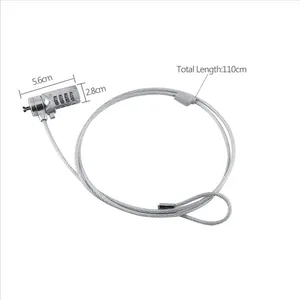 4-Digit <strong>Password</strong> Combined Security Lock Steel and Zinc Alloy Anti-Theft Device for Laptop and PC Cable Chain Key Unlock - Product Image 4