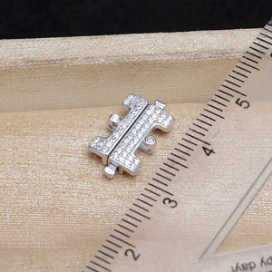 Accessoire DIY pour bijoux en perles, boucle de bracelet en argent S925, boucle de collier à 3 rangs, connexion 5745, accessoires de bijouterie - Product Image 3