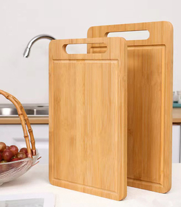 <span class=keywords><strong>Planche</strong></span> à découper multifonctionnelle double face <span class=keywords><strong>en</strong></span> <span class=keywords><strong>bois</strong></span> massif <span class=keywords><strong>de</strong></span> bambou avec poignée - Product Image 2