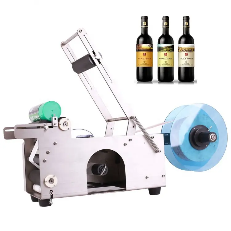 Table top semi automatic round bottle labeling machine