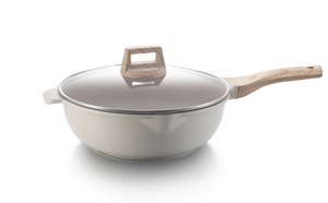 Fabricant OEM, design moderne et luxueux, poêles à <span class=keywords><strong>paella</strong></span> en alliage d'aluminium antiadhésif avec couvercle en verre, durables et écologiques - Product Image 6