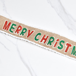 ริบบิ้นขอบรูปต้นคริสต์มาสยาว6ซม. 300หลาลายกวางและต้นคริสต์มาสเลียนแบบผ้าลินินเหมือนเคราสีแดง - Product Image 6