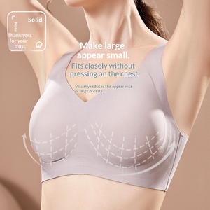 Nai Mei Jiao Soutien-gorge Push-up sans armatures pour femmes, sans couture, en soie glacée et nylon, à bonnets fixes, pour petites poitrines, style sportif, collection été gothique - Product Image 5