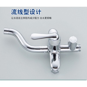 H308 Brass Mixing Valve 2 Handle Shower Faucet Hot Cold Water Bathroom <b>Sink</b> Tap With Hose And Spray Head - Product Image 4
