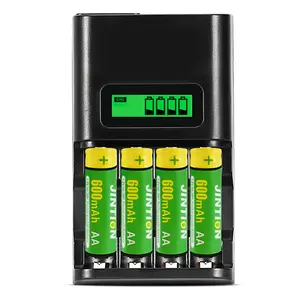 JINTION NIMH AA 600MAH 1,2 V NiMH batería recargable ni-mh batería AA recargable para luces solares