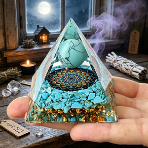 Cristal de guérison de haute qualité, artisanat en cristal, énergie positive, pyramide d'<span class=keywords><strong>orgonite</strong></span> pour la décoration de la maison - Product Image 1