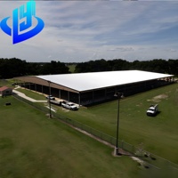 Construction de hangar industriel, atelier, ferme ou entrepôt pratique en structure légère préfabriquée à faible coût