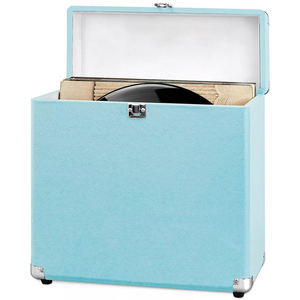 Boîte de rangement rectangulaire <span class=keywords><strong>vintage</strong></span> en plastique pour collectionneur de <span class=keywords><strong>Victrola</strong></span>, capacité de 30+ disques vinyles, portable et robuste - Product Image 6