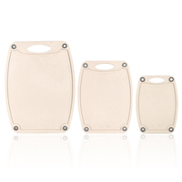 Tabla de cortar multiusos resistente al desgaste, juego de 3 tablas de cortar de plástico con mango