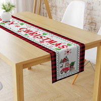 Chemin de table de Noël en lin tissé - Durable et lavable pour la décoration de la maison et des hôtels
