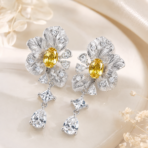 UM Jewelry 925 <b>Silver</b> Cultivated Gemstone Zircon Engagement <b>Earrings</b> for Daily Wear Wedding Anniversary Gifts - Product Image 5