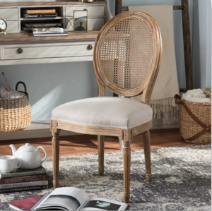 Chaise de salle à manger vintage de style provincial français, chaise de banquet antique en rotin et en cannage, chaise de mariage Louis, style moderne - Product Image 6